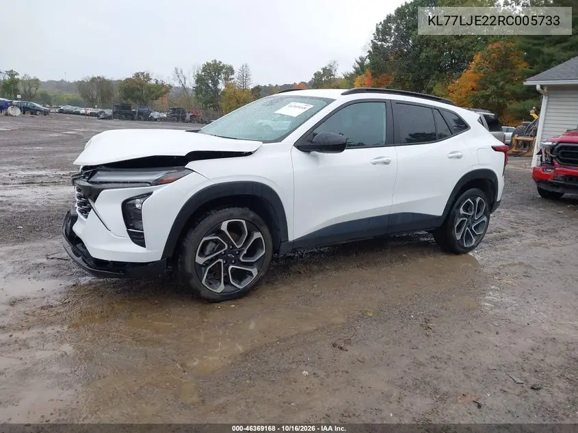 2024 CHEVROLET TRAX VIN KL77LJE22RC005733 — фото 2
