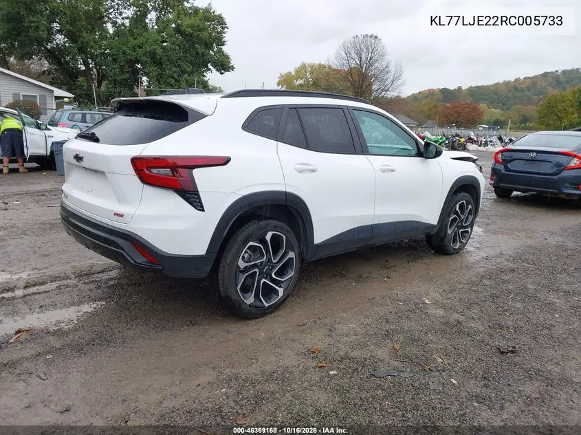 2024 CHEVROLET TRAX VIN KL77LJE22RC005733 — фото 4