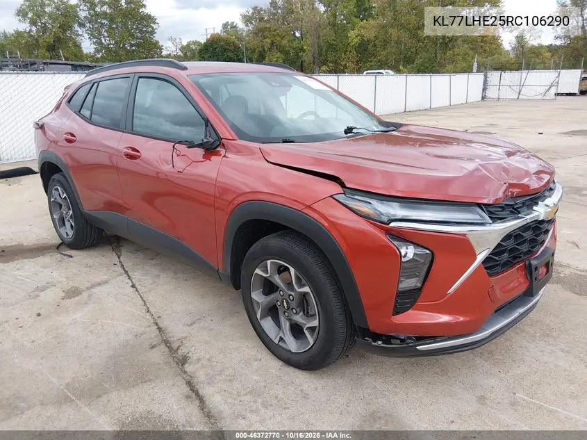 CHEVROLET TRAX 2024, VIN KL77LHE25RC106290