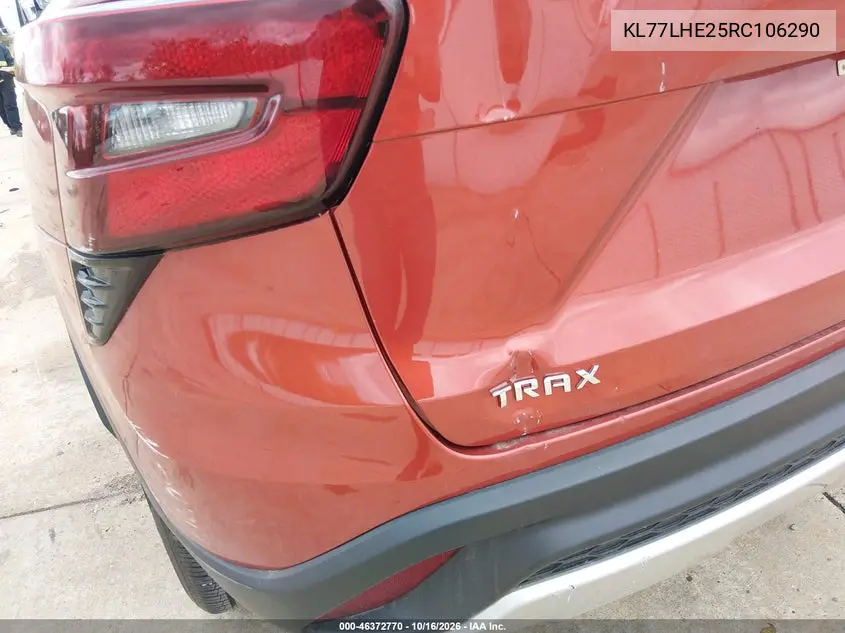 2024 CHEVROLET TRAX VIN KL77LHE25RC106290 — фото 19