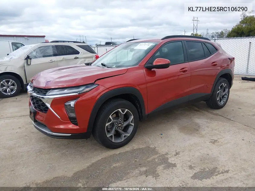 2024 CHEVROLET TRAX VIN KL77LHE25RC106290 — фото 2