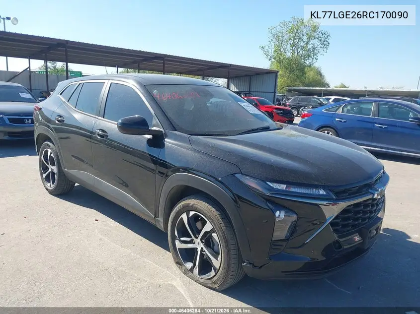 CHEVROLET TRAX 2024, VIN KL77LGE26RC170090