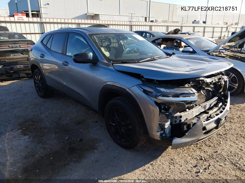 CHEVROLET TRAX 2024, VIN KL77LFE2XRC218751