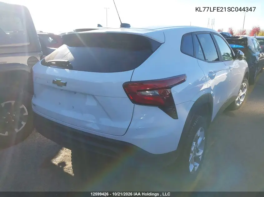 2025 CHEVROLET TRAX VIN KL77LFE21SC044347 — фото 4