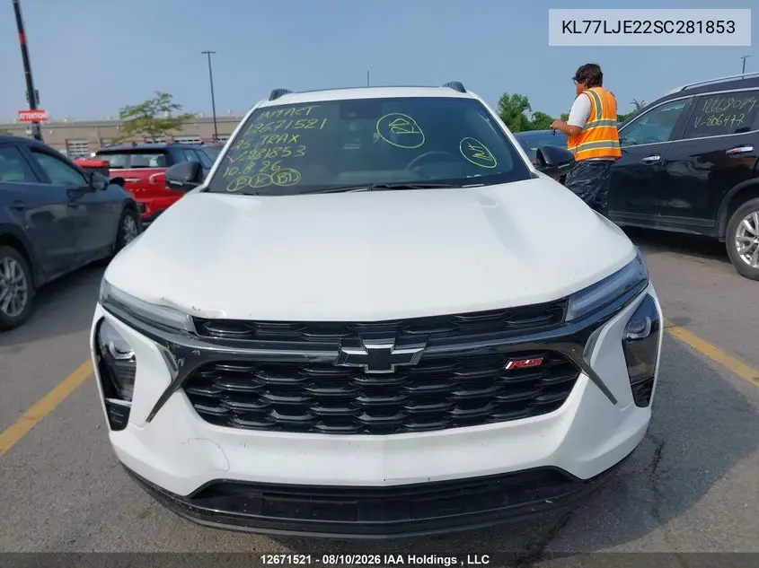 2025 CHEVROLET TRAX VIN KL77LJE22SC281853 — фото 12