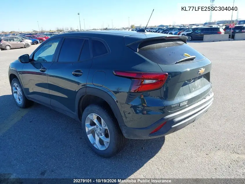 2025 CHEVROLET TRAX VIN KL77LFE25SC304040 — фото 3