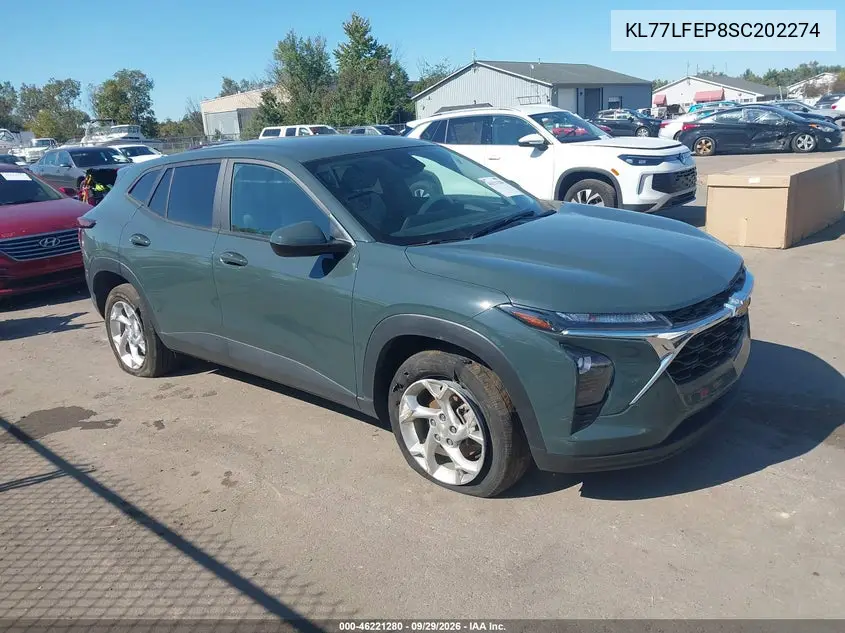 CHEVROLET TRAX 2025, VIN KL77LFEP8SC202274