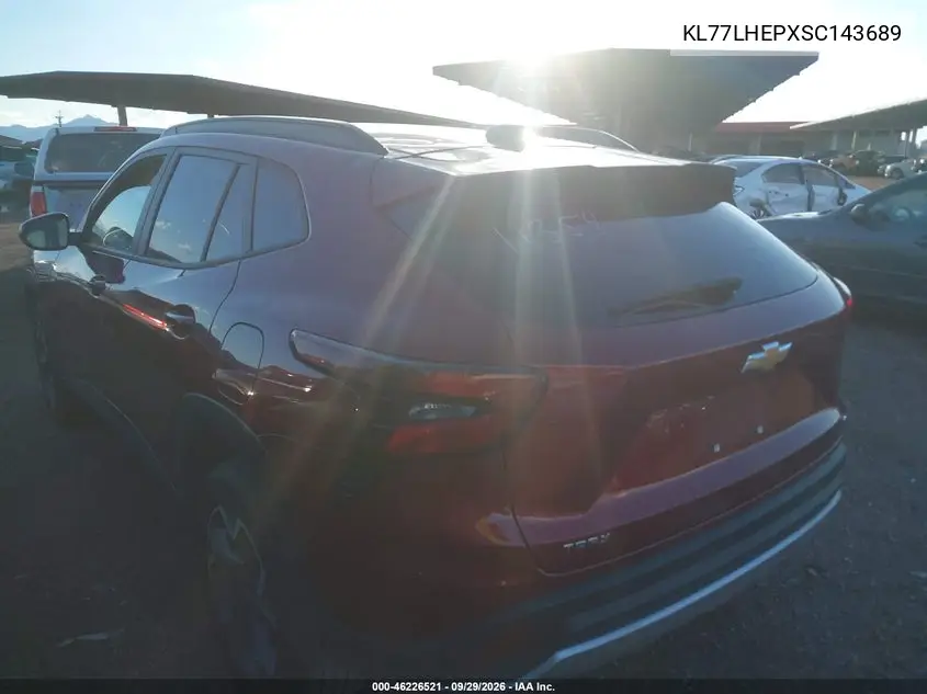 2025 CHEVROLET TRAX VIN KL77LHEPXSC143689 — фото 3