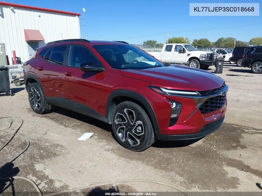 CHEVROLET TRAX 2025, VIN KL77LJEP3SC018668