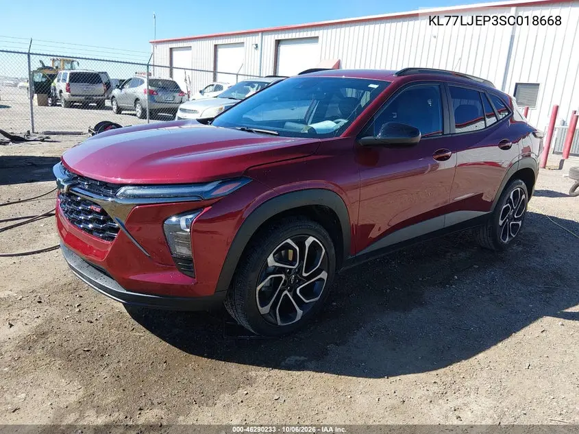 2025 CHEVROLET TRAX VIN KL77LJEP3SC018668 — фото 2