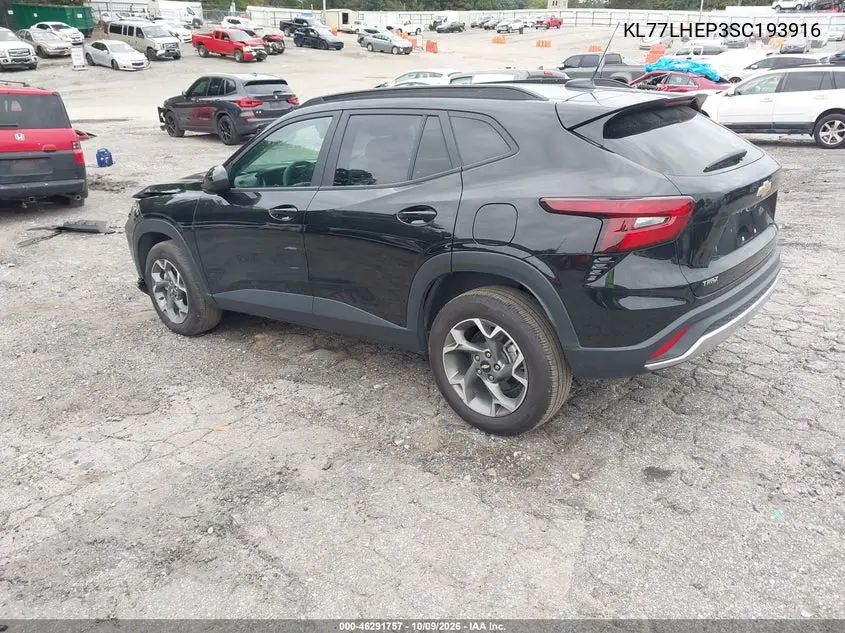 2025 CHEVROLET TRAX VIN KL77LHEP3SC193916 — фото 3