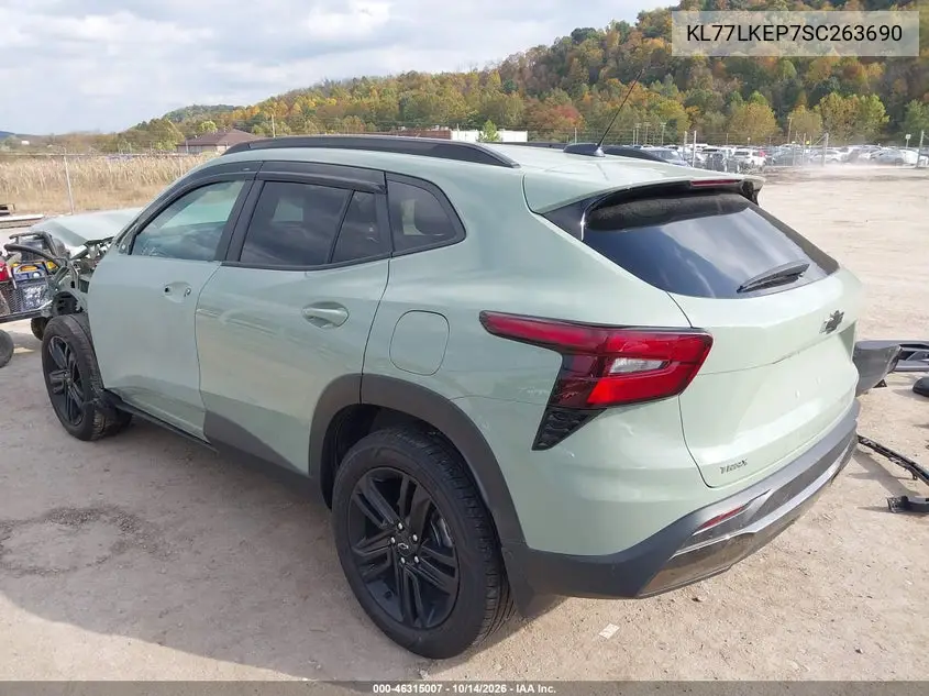 2025 CHEVROLET TRAX VIN KL77LKEP7SC263690 — фото 3