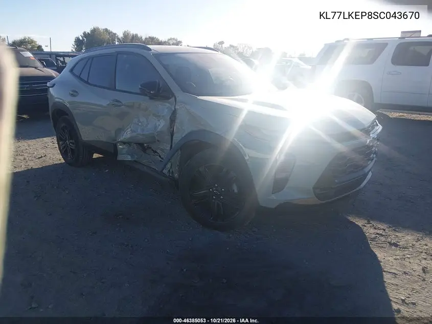 CHEVROLET TRAX 2025, VIN KL77LKEP8SC043670