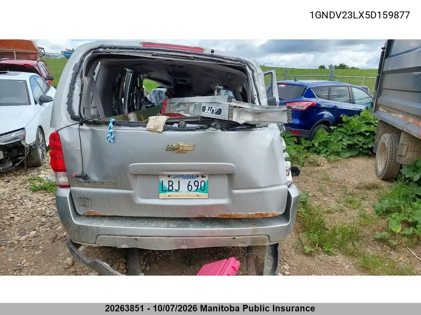CHEVROLET UPLANDER 2005, VIN 1GNDV23LX5D159877