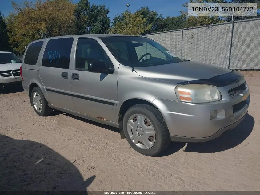 CHEVROLET UPLANDER 2006, VIN 1GNDV23L56D104772