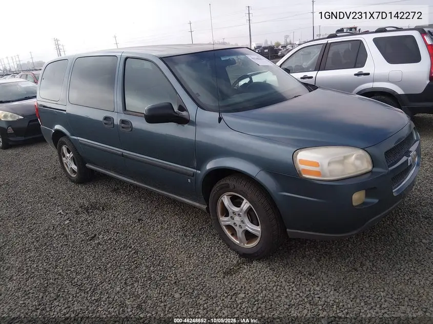 CHEVROLET UPLANDER 2007, VIN 1GNDV231X7D142272