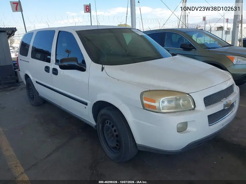 CHEVROLET UPLANDER 2008, VIN 1GNDV23W38D102631