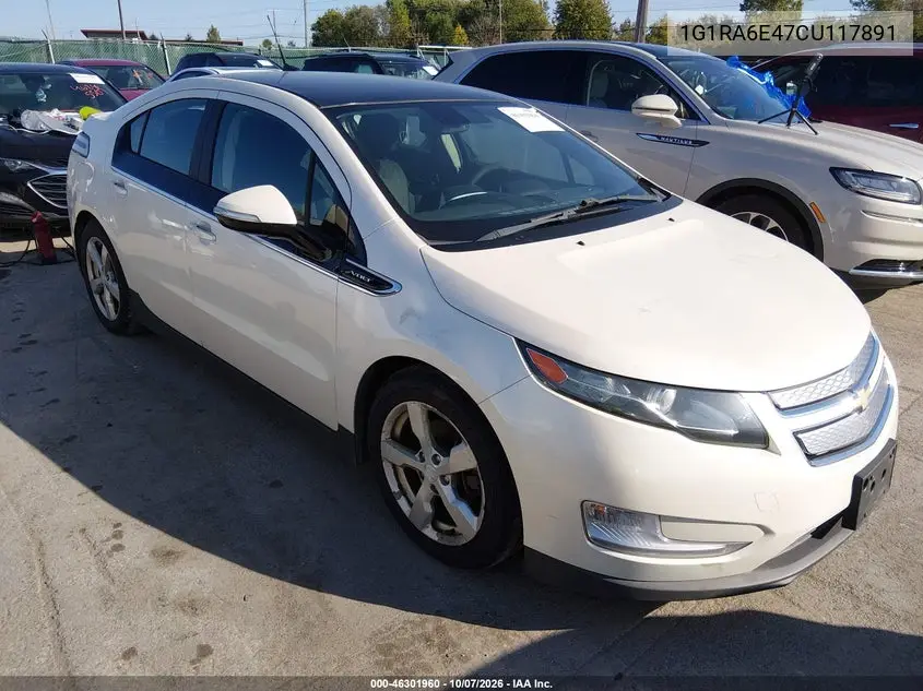 CHEVROLET VOLT 2012, VIN 1G1RA6E47CU117891