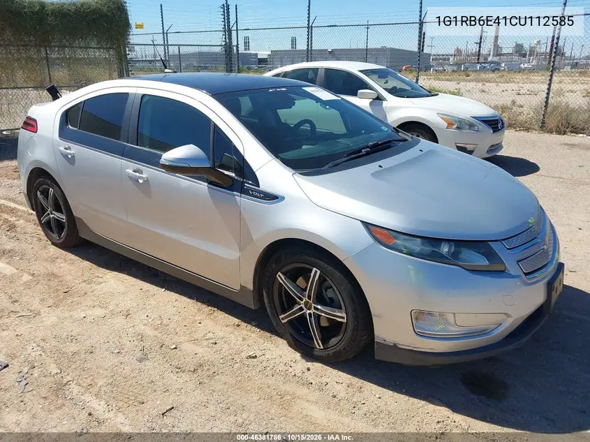 CHEVROLET VOLT 2012, VIN 1G1RB6E41CU112585