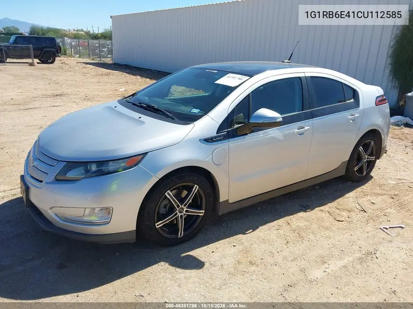 2012 CHEVROLET VOLT VIN 1G1RB6E41CU112585 — фото 2