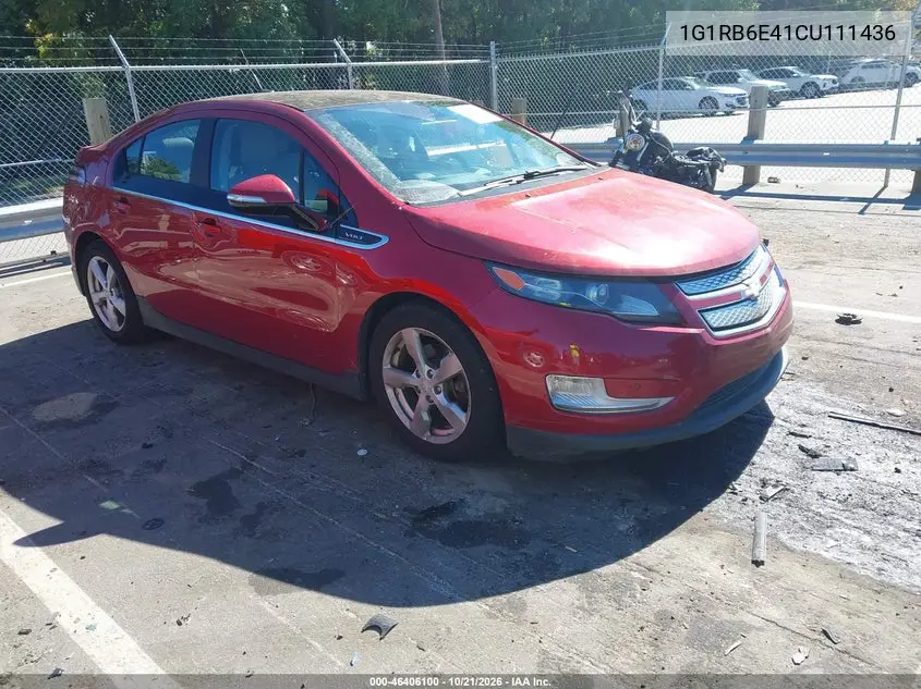 CHEVROLET VOLT 2012, VIN 1G1RB6E41CU111436