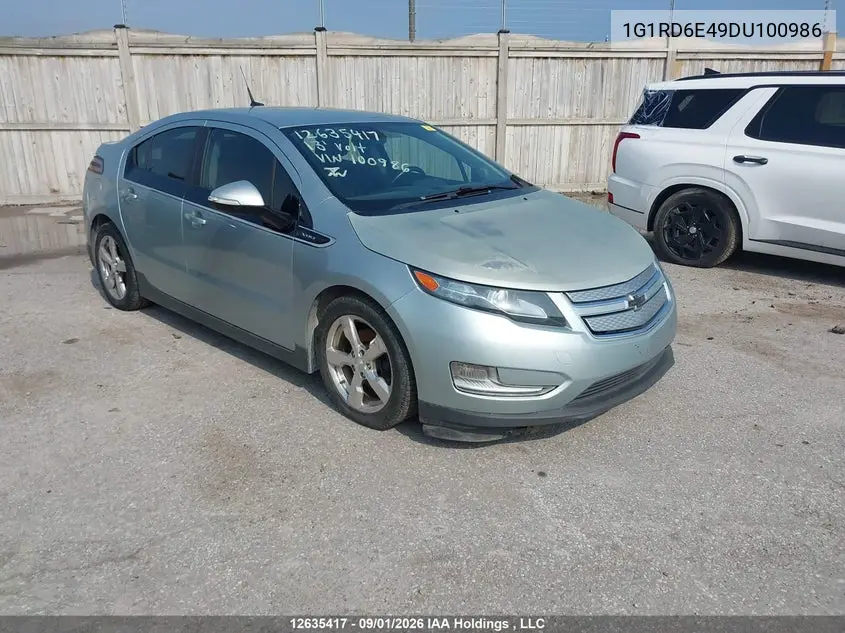 CHEVROLET VOLT 2013, VIN 1G1RD6E49DU100986