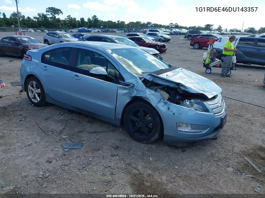 CHEVROLET VOLT 2013, VIN 1G1RD6E46DU143357