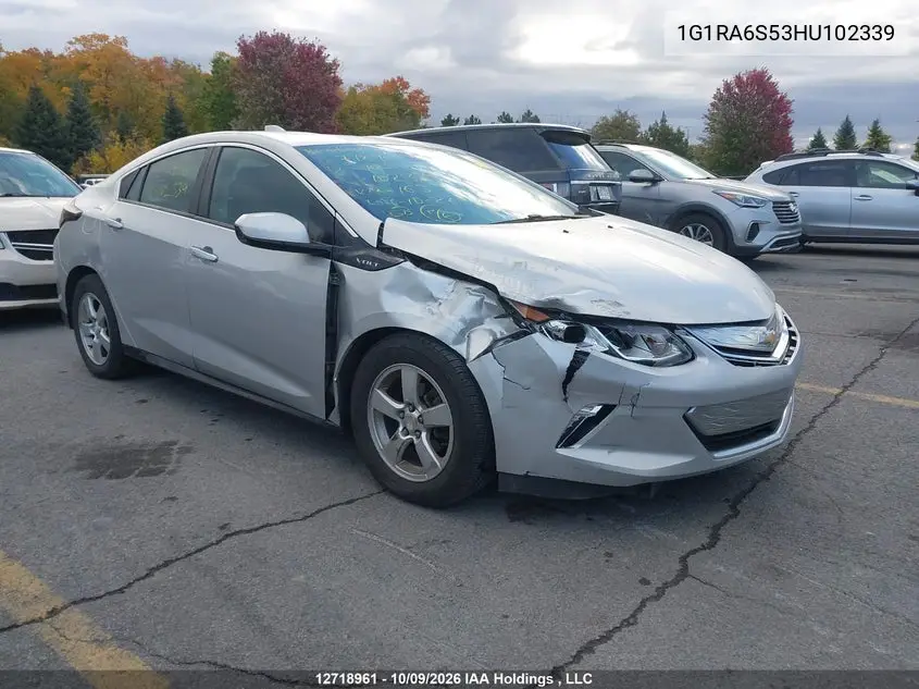 CHEVROLET VOLT 2017, VIN 1G1RA6S53HU102339