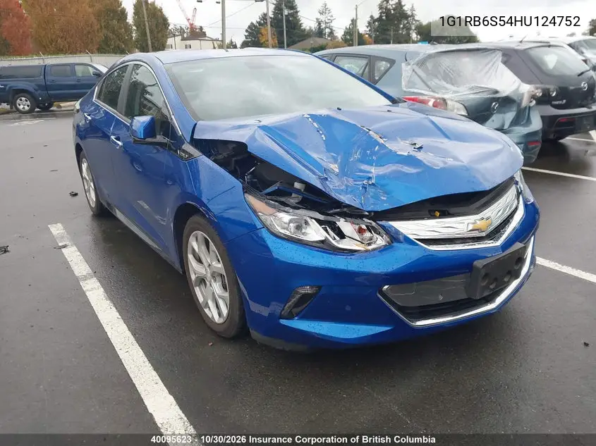 CHEVROLET VOLT 2017, VIN 1G1RB6S54HU124752