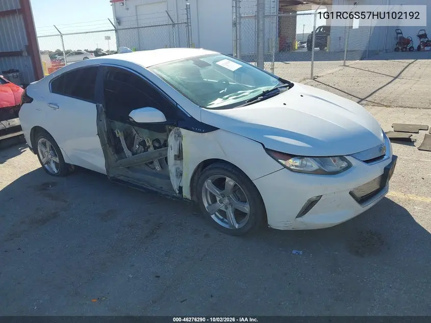 CHEVROLET VOLT 2017, VIN 1G1RC6S57HU102192