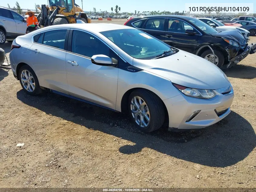 CHEVROLET VOLT 2017, VIN 1G1RD6S58HU104109