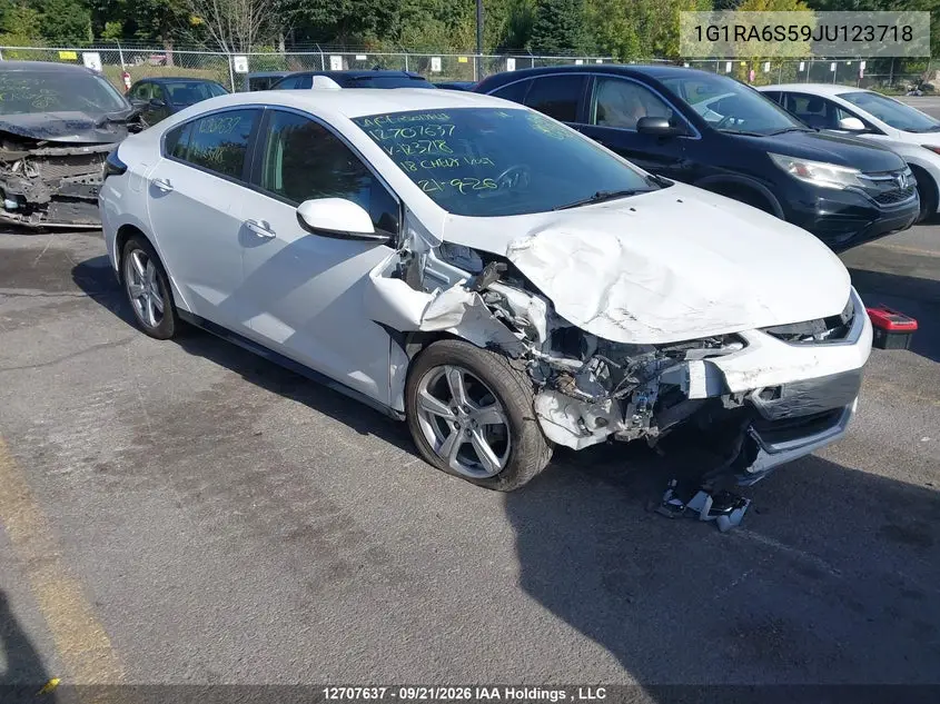 CHEVROLET VOLT 2018, VIN 1G1RA6S59JU123718