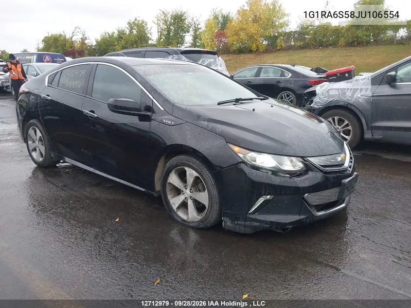 CHEVROLET VOLT 2018, VIN 1G1RA6S58JU106554