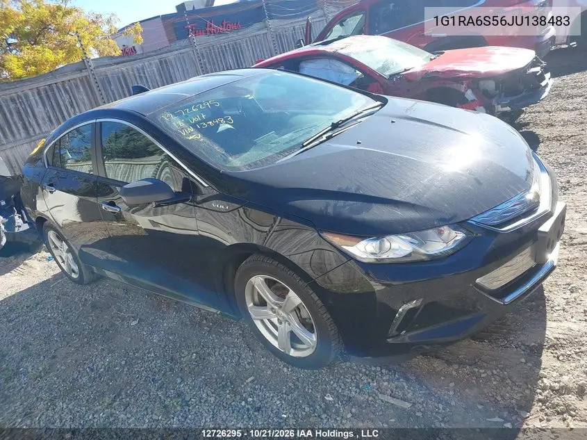CHEVROLET VOLT 2018, VIN 1G1RA6S56JU138483