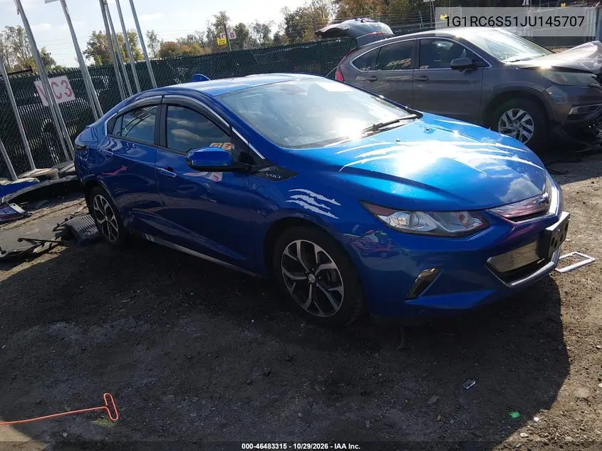 CHEVROLET VOLT 2018, VIN 1G1RC6S51JU145707