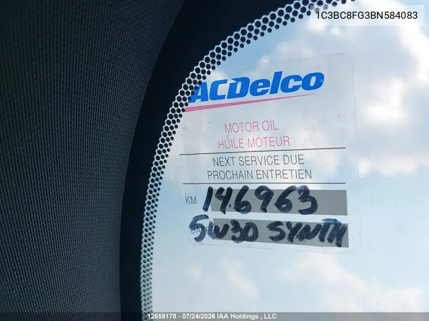2011 CHRYSLER 200 VIN 1C3BC8FG3BN584083 — фото 21