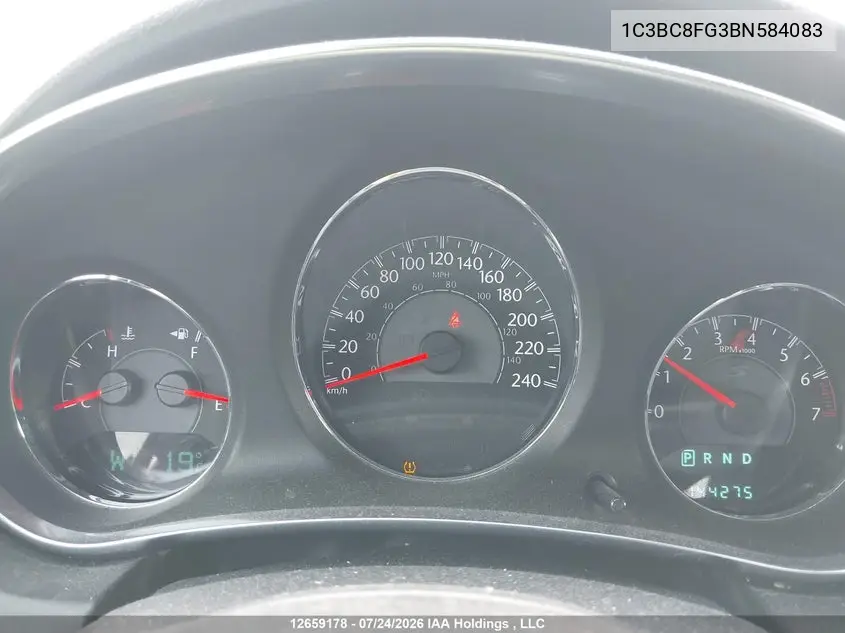 2011 CHRYSLER 200 VIN 1C3BC8FG3BN584083 — фото 7
