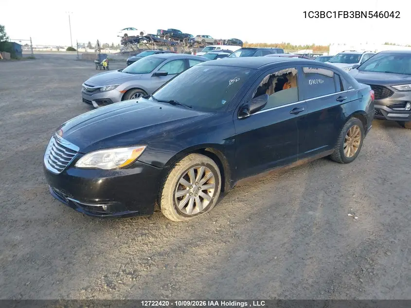 2011 CHRYSLER 200 VIN 1C3BC1FB3BN546042 — фото 2