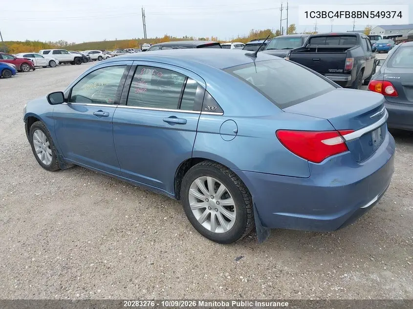 2011 CHRYSLER 200 VIN 1C3BC4FB8BN549374 — фото 3