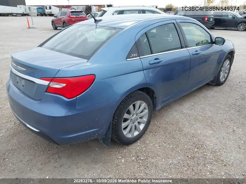 2011 CHRYSLER 200 VIN 1C3BC4FB8BN549374 — фото 4