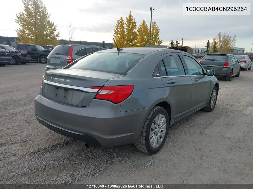 2012 CHRYSLER 200 VIN 1C3CCBAB4CN296264 — фото 4