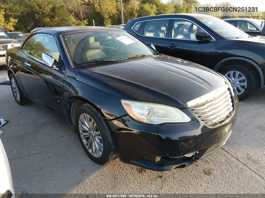 CHRYSLER 200 2012, VIN 1C3BCBFG6CN251231