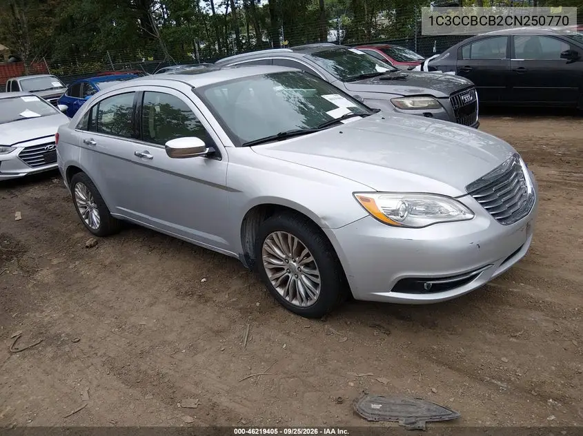 CHRYSLER 200 2012, VIN 1C3CCBCB2CN250770