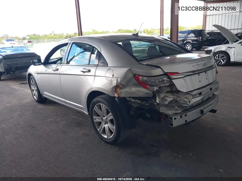 CHRYSLER 200 2012, VIN 1C3CCBBB8CN211098