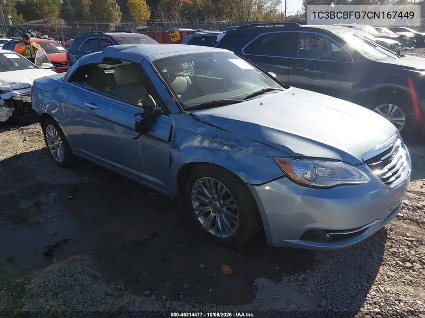 CHRYSLER 200 2012, VIN 1C3BCBFG7CN167449
