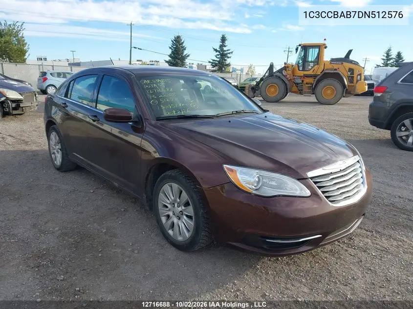 CHRYSLER 200 2013, VIN 1C3CCBAB7DN512576