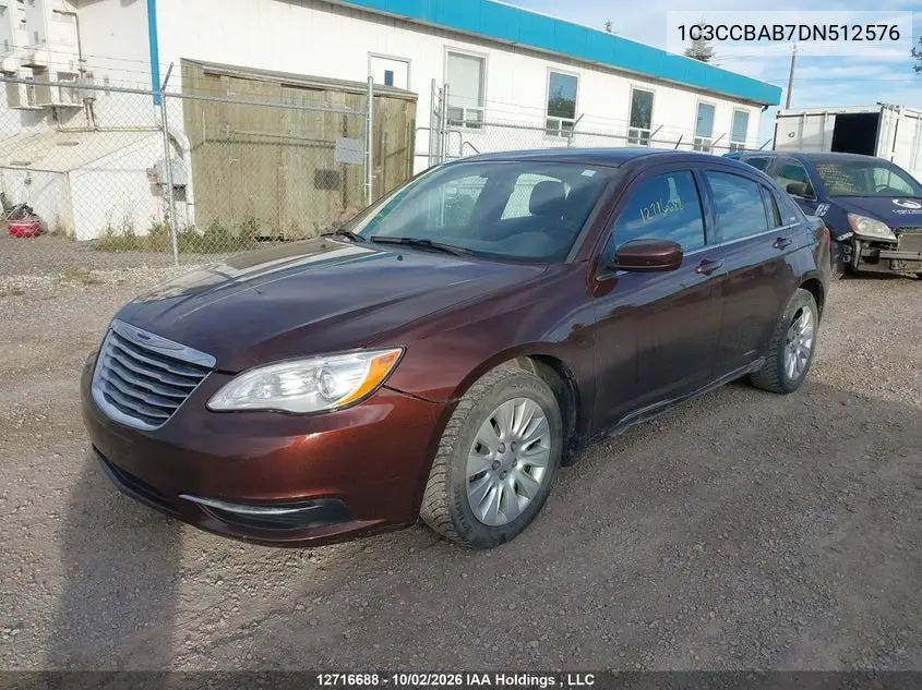2013 CHRYSLER 200 VIN 1C3CCBAB7DN512576 — фото 2