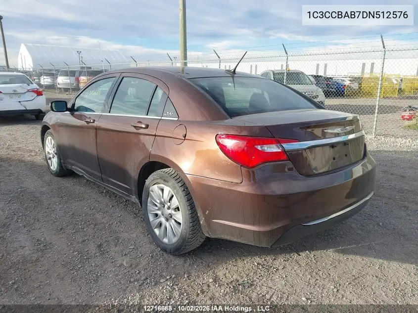 2013 CHRYSLER 200 VIN 1C3CCBAB7DN512576 — фото 3