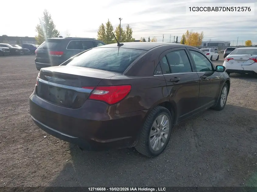2013 CHRYSLER 200 VIN 1C3CCBAB7DN512576 — фото 4