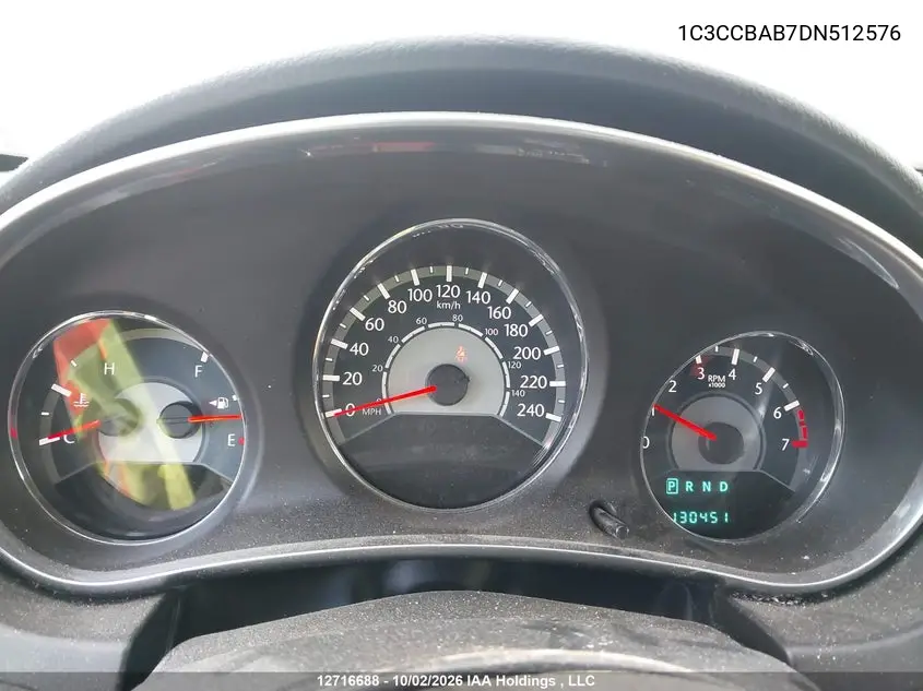 2013 CHRYSLER 200 VIN 1C3CCBAB7DN512576 — фото 7